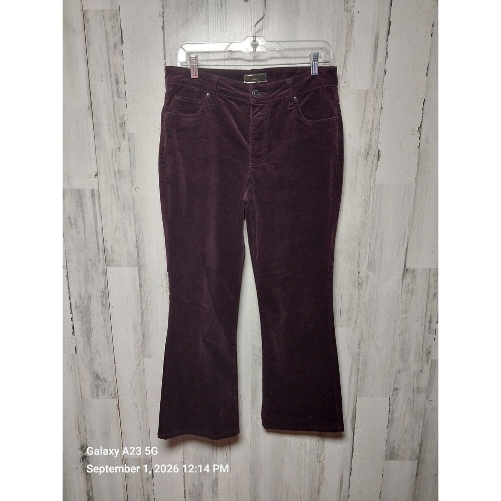 Kut From The Kloth Kelsey Fab Ab Ankle Flare Purple Corduroy Size 6